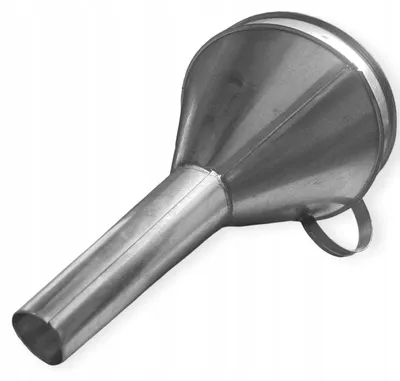 Obrázek produktu pro Metalstyl Palivový trychtýř rovný s sítkem kovový pozinkovaný