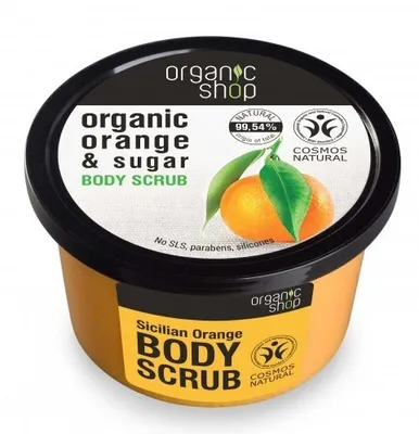 Obrázok produktu pre Peelingová maska Organic Shop s vôňou pomaranča a cukru, tonizuje, 250 ml