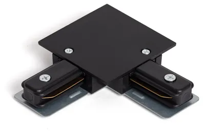 Produktbild von Verbinder Typ L für 1-Phasenstromschiene Einbau Unterputz Aluminium  Schwarz