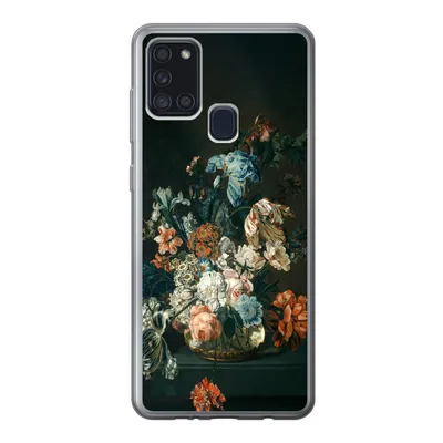 Produktbild von MuchoWow® Handyhülle Schutzhülle Hülle für Samsung Galaxy A21s Stilleben mit Blumen - Alte Meister - Kunst Silikon Softcase Handy Hülle - Hartschale