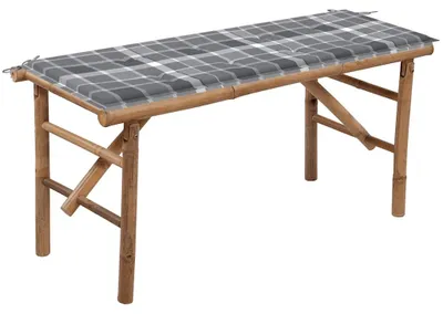 Produktbild von vidaXL Klappbare Gartenbank mit Auflage 118 cm Bambus