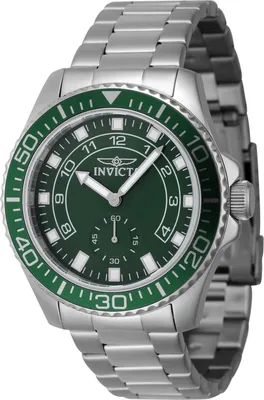 Obrázok produktu pre Invicta Pro Diver 47126 - Pánske Náramkové Hondiky - Quarz - Nerezová oceľ  s zeleným ciferníkom - 44mm