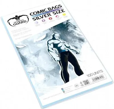 Zdjęcie produktu dla Torebki Ultimate Guard Comic zamykane ponownie, rozmiar srebrny (100)
