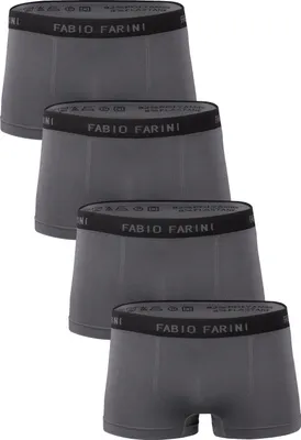 Produktbild von Fabio Farini - 4 Stück Herren Unterhosen - Männer Retroshorts aus weicher Microfaser im sportlichen Look mit Logoschriftzug