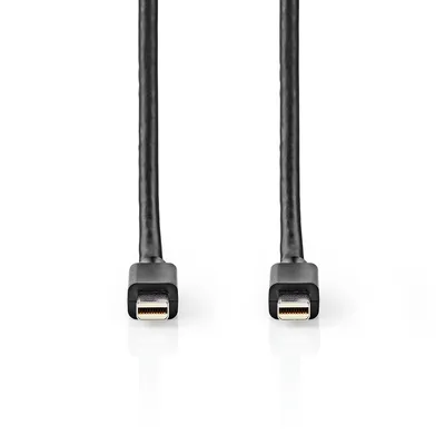 Produktbild von Nedis Mini Displayport-Kabel - DisplayPort 1.4 - Mini DisplayPort Stecker - Mini DisplayPort Stecker - 48 Gbps - Vernickelt - 2.00 m - Rund - PVC - Schwarz - Blister