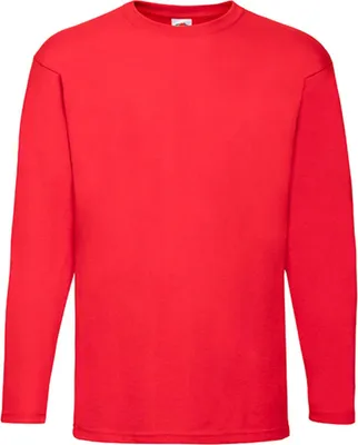 Produktbild von Fruit of the Loom 61-038-0 | Valueweight Long Sleeve Herren T-Shirt - Farbe: Red - Größe: XL