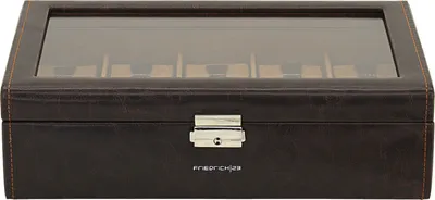 Immagine prodotto di Friedrich23 - Cassa per orologi, Bond, sintetico fine, 10 orologi, marrone 20084-3
