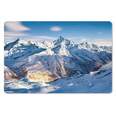 Produktbild von MuchoWow® Mauspad Mousepad Schweizer Alpen im Winter 27x18 cm - Mousepads - Maus Mat - Pad - Mausunterlage - Büroartikel - Desk Matten
