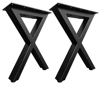Image de Pieds de table en métal - Hauteur de 40 cm avec pieds réglables - Lot de 2