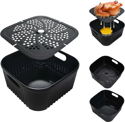 Obrázok produktu pre Silikónová forma do fritézy, flexibilná, 21 cm, odolná voči teplu, na prípravu zdravých snackov