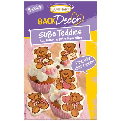 Produktbild von BackDecor Süße Teddies aus weißer Kuvertüre