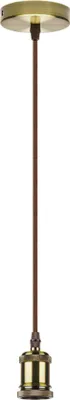Produktbild von Lampenaufhängung, E27 Lampenfassung mit Kabel, 150CM Schnurpendel Messing EC1534