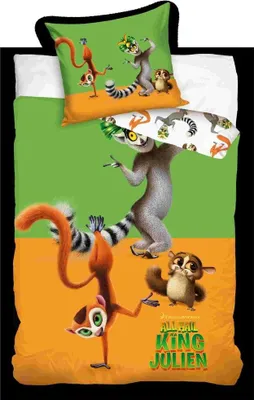 Imagen del producto de King Julian, funda de edredón - 140 x 200 cm - algodón