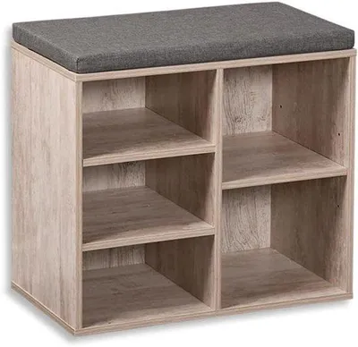 Immagine prodotto di Panca con ripiano per scarpe, laccata bianca, 515 x 48 x 295 cm