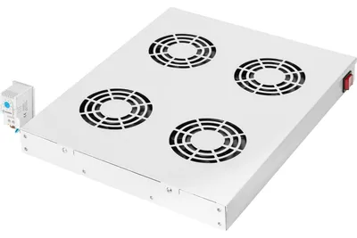 Produktbild von Digitus Lüftereinheit zur variablen 483 mm (19")-Installation, 552 m³/h, Grau, 5 kg