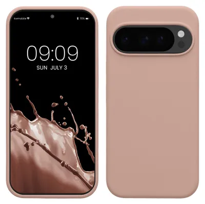 Produktbild von kwmobile Handyhülle für Google Pixel 10 / Pixel 10 Pro Hülle - Case Silikon - Kabelloses Laden - Schutzhülle Cover in Altrosa matt