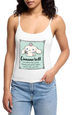 Produktbild von Spreadshirt Cinnamoroll Just Be Yourself Frauen Premium Organic Top mit Spaghettiträgern, XXL, Weiß