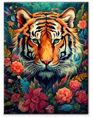 Immagine prodotto di Kit per dipinto a diamante 5D per adulti, motivo: tigre, dimensioni 30 x 40 cm