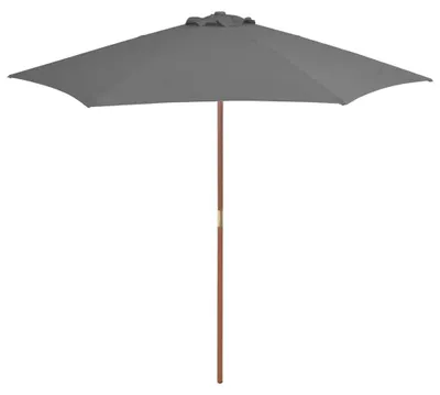 Zdjęcie produktu dla Parasol ogrodowy drewniany z masztą bambusową, 270 cm