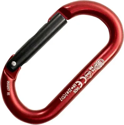 Zdjęcie produktu dla Kong Italy Oval Aluminium Straight Gate Carabiner czerwony, czarny, czerwony, czarny, jeden rozmiar