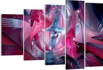 Produktbild von Bild auf Leinwand - Leinwandbild - Abstraktion Chemie Kybernetik - 150x100cm - Wand Bild - Wanddeko - Leinwanddruck - Bilder - Kunstdruck - Leinwand bilder - Wandkunst - EG150x100-2333