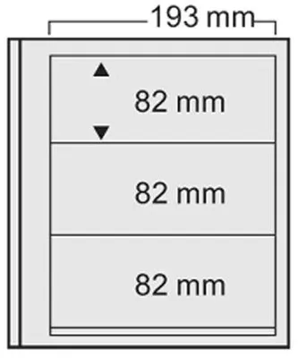 Produktbild von SAFE Sammelblatt Eurosystem 7123, 193x82 mm, 3 Querstreifen, 10 Stück