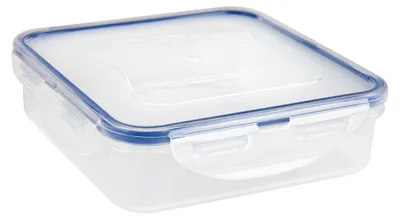 Produktbild von Vorratsdose Lock&Lock 600ml, Gefrierdosen mit Silikondichtung, stapelbare Brotzeitdosen, Snackbox 15,5x15,5cm