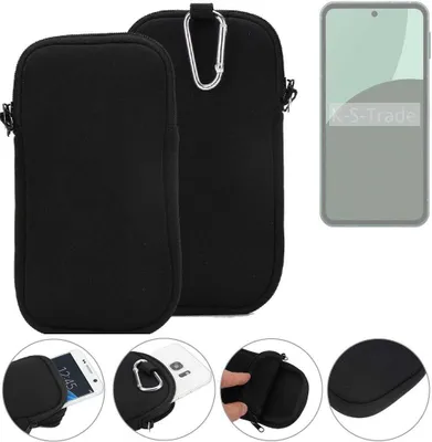 Produktbild von K-S-Trade Neopren-Hülle Handyhülle kompatibel mit Sharp Aquos Sense9 Schutzhülle Neoprenhülle Sleeve Schutz-Hülle Gürtel Tasche Case Holster