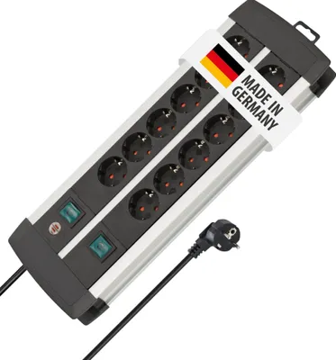 Produktbild von brennenstuhl Steckdosenleiste Premium-Duo-Alu-Line 12-fach, Kabellänge: 3 m