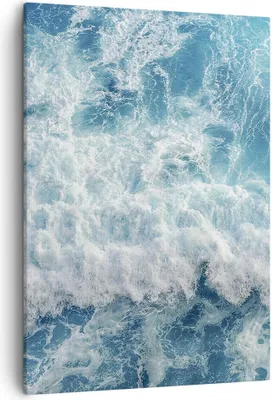 Produktbild von Bild auf Leinwand - Leinwandbild - Einteilig - Meer Welle Ozean - 50x70cm - Wand Bild - Wanddeko - Wandbilder - Leinwanddruck - Kunstdruck - Wanddekoration - Leinwand bilder - Wandbild - PA50x70-4067