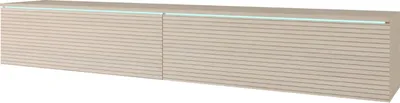 Produktbild von Minio, TV-Schrank, TV-Lowboard "Donna" 180 cm, stehend, hängend, Lamellenmuster auf dem Front, Gaja Eiche Farbe