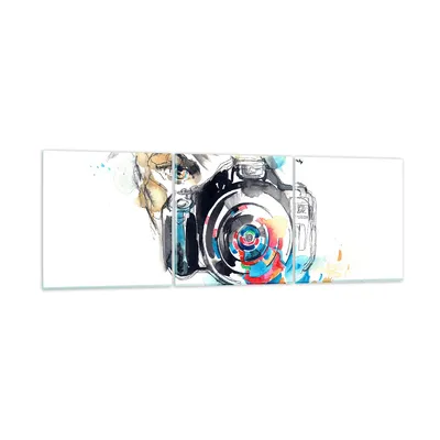 Produktbild von Bilder auf glas - Fotograf Kamera Fokus Hobby - 120x40cm - Glasbilder - Wandbilder - Kunstdruck - zum Aufhängen bereit - Wanddekoration aus Glas - Glas Bilder - Wandbild auf Glas - GCA120x40-3022