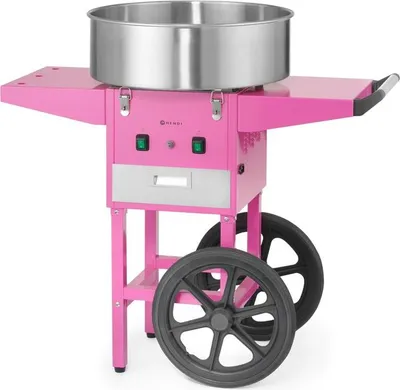 Image de Machine à barbe à papa HENDI - Acier inoxydable, rose, 1130 W avec tiroir