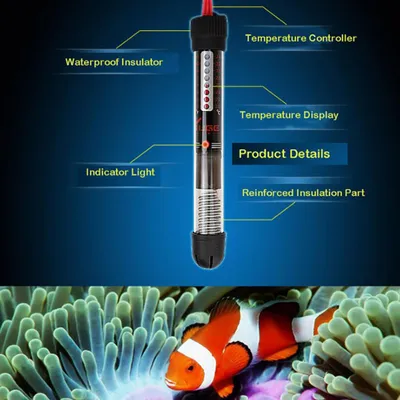 Produktbild von 50W Aquarium Heizung Fischtank Wasser Heizung Automatische Konstante Temperatur für Süßwasser Salzwasser Tanks