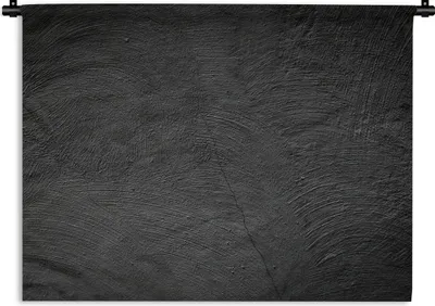 Produktbild von MuchoWow® Wandteppich Wandbehang Beton - Schwarz - Industriell 120x90 cm Tapisserie Dekoration Wandtuch - Wohnen - Aufhänger für die Wand