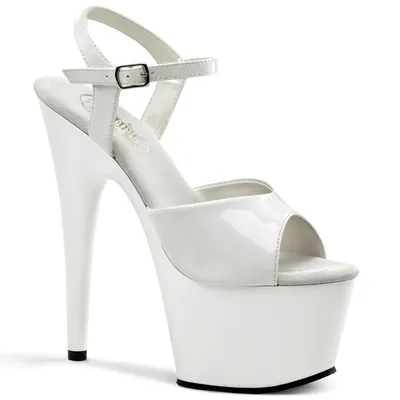 Produktbild von ADORE-709 Damen Sandale von Pleaser, Weiß  , EU 42, US 12