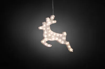 Immagine prodotto di Konstsmide - Renna in plastica con LED, effetto stelle, 32 diodi bianchi caldi, trasformatore interno a 24V, cavo trasparente; 2787-103
