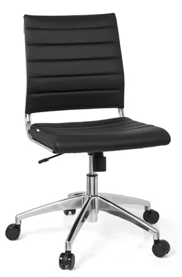 Produktbild von hjh OFFICE Profi Bürostuhl TRISHA Ergonomischer Schreibtischstuhl ohne Armlehnen Kunstleder Schwarz Drehstuhl für Büro, Zuhause