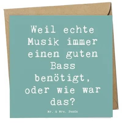 Produktbild von Mr. & Mrs. Panda Grußkarte Spruch Schlagzeug Basswunder - Meeresbrise - Geschenk, Musik, Lernen, faltkarte, Instrument, Beats, doppelkarte, anlasskarte, Band, Musiker