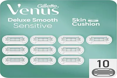 Image de Gillette Rasoir Femme Lames de rasoir Venus Deluxe Sensitiv Lames de rechange 10 pièces