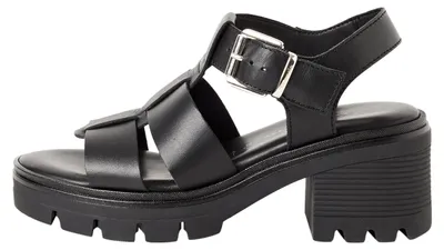 Produktbild von Tamaris Damen Sandale im Cage-Design mit Plateau Profilsohle 1-28703-46, Größe:39 EU, Farbe:Schwarz