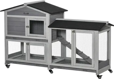 Produktbild von Pawhut PawHut búda pre malé zvieratá so 6 kolieskami D51-314