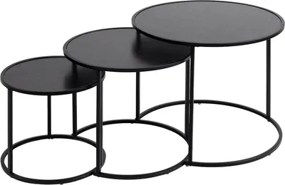 Produktbild von 3er-set beistelltisch noan schwarz b54 45 35cm  - Atmosphera créateur d'intérieur