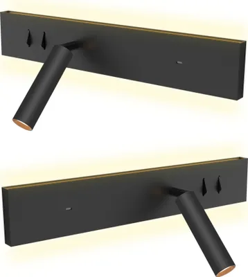 Produktbild von Avay Bettleuchte USB-C LED Wandlampe flex. Leselicht Lademöglichkeit Linke und Rechte Seite