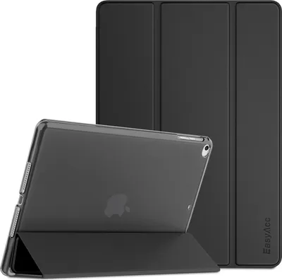 Obrázok produktu pre EasyAcc iPad 9,7 palcové puzdro čiernePolyuretánkožené zadné stojan funkcie