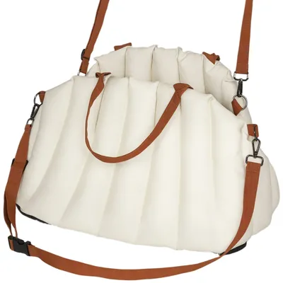 Immagine prodotto di Trasportino per cani fino a 5 kg - Adatto per l'auto | Colore: Bianco | Dimensioni: 30x50x31 cm