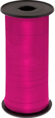 Produktbild von Geschenkband / Ballonband / Polyband / Kräuselband - glänzend pink 92m