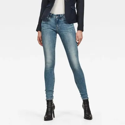 Produktbild von G-star Midge Zip Mid Waist Skinny Jeans Blau 23 / 30 Damen Blau 23