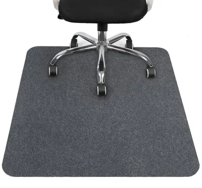 Image de Tapis de protection pour chaise de bureau - Sous-chaise antidérapant - 90 x 120 cm - Gris - Pour bureau et bureau à domicile