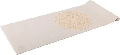 Obrázek produktu pro Podložka na jógu Bodhi Leela 4,5 mm - bílá s květem života